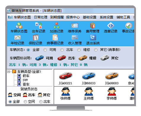 普瑞软件 - 车辆管理系统-为企事业公司的车辆提供管理软件平台